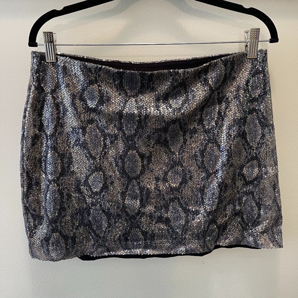 Express Sequined Mini Skirt